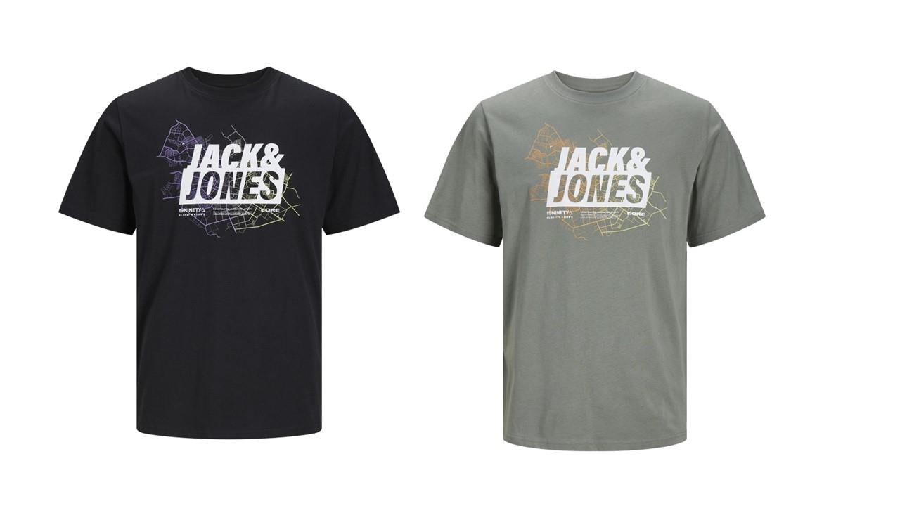 Jack & Jones Twin Pack Short Sleeve Printed Tee Size 1XL