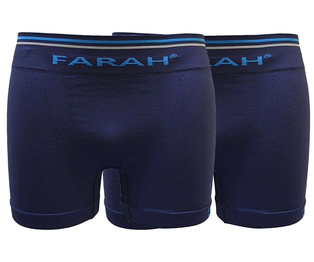 FARAH Men's Cotton Jersey 2PK Seamless Boxer Shorts Size, S - XXL