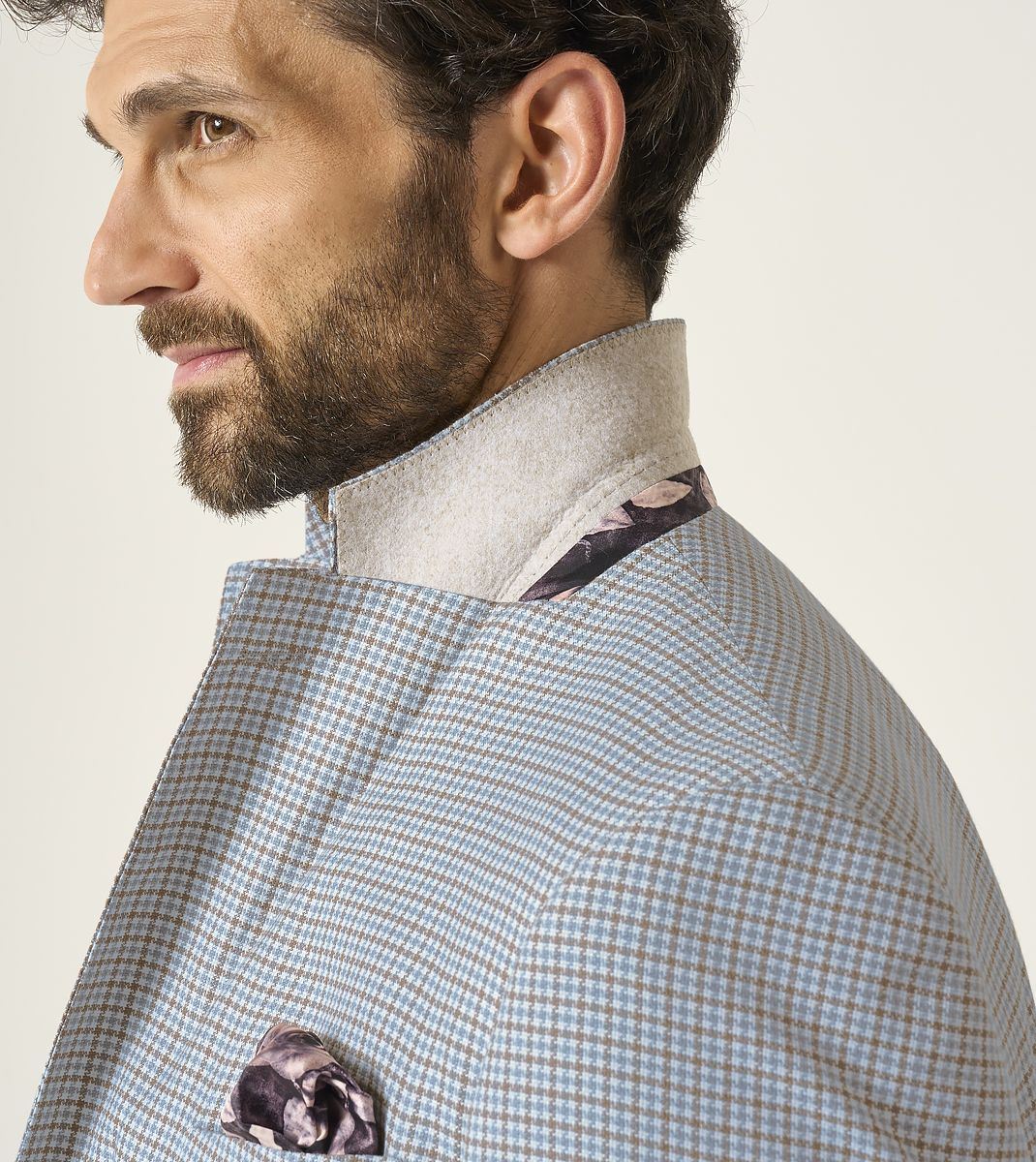 Skopes Carter Tailored Fit Jacket For Men in Brown Puppytooth, 36S-62L