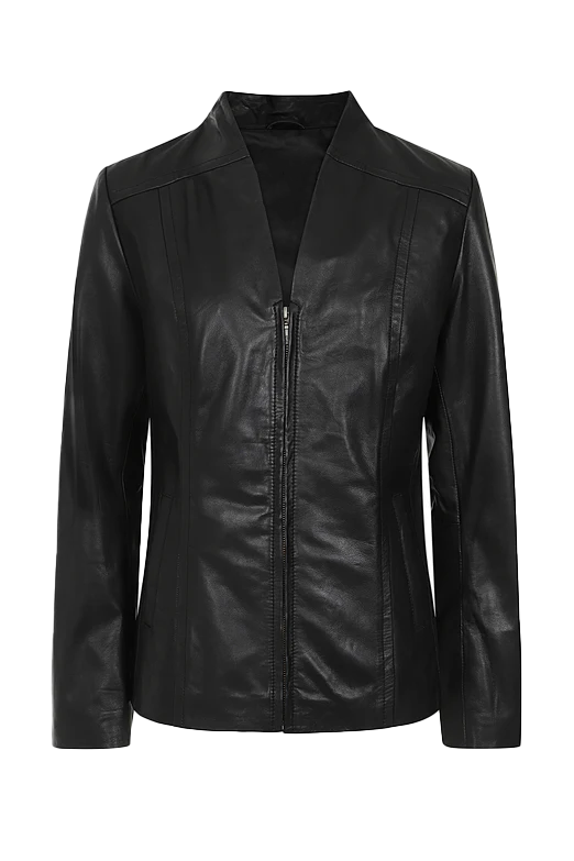 Women's Classic Leather Jacket | Black