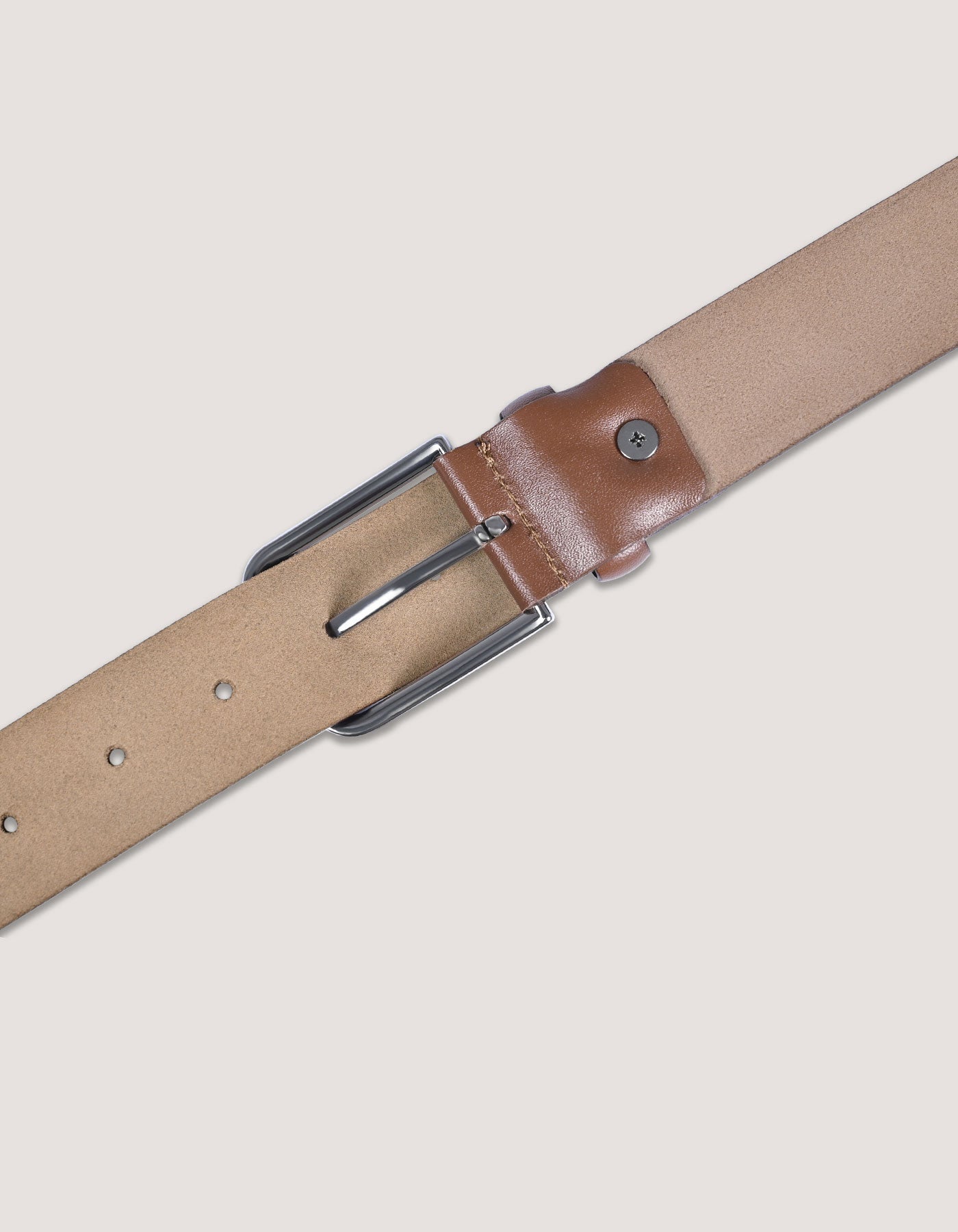 Textured Brown Formal Belt