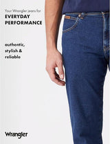 Wrangler Men's Texas Stretch jeans in a Grained Blue Denim (W12133009) Waist 30 - 50