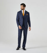 Skopes Men's Plus Size Sports Jacket Tal Woolf Check In Navy (MM30029) Size 54" To 62"