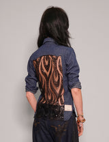 Party Back Shirt - Slim Fit - Black Sequin