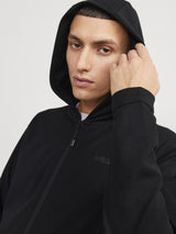 Jack & Jones Sweatshirt Zip Hoodie For Men (JCOCLOUD) in Black, L-XL