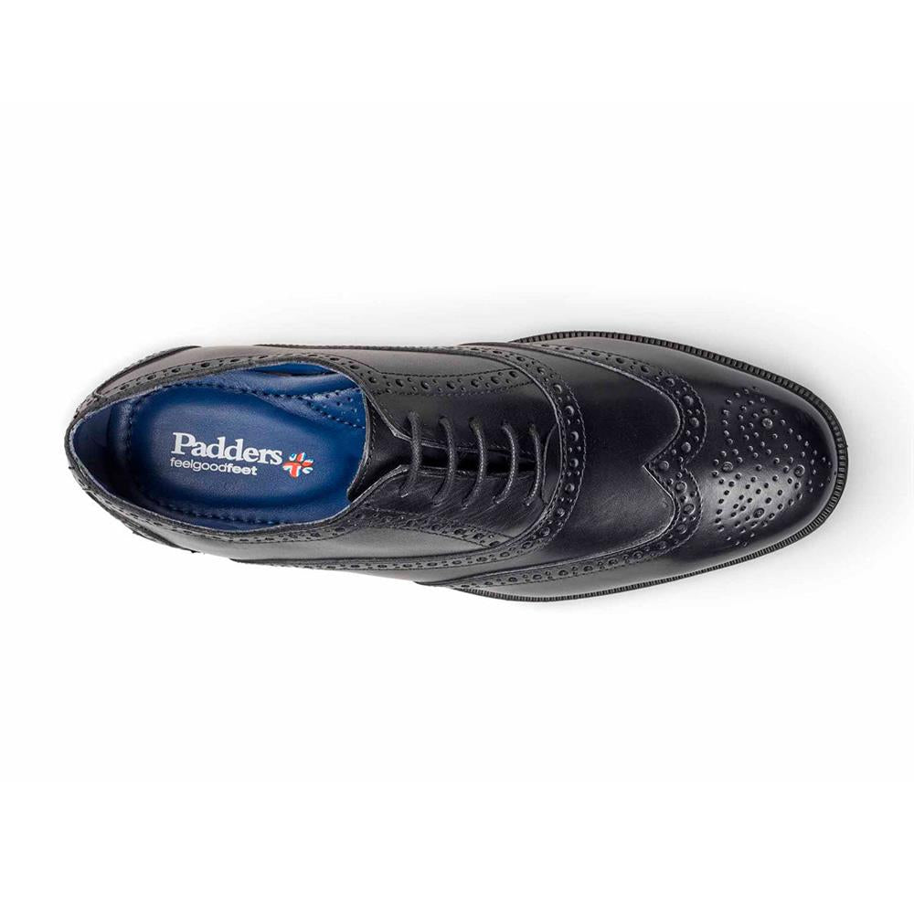 Padders Mens Comfort G Fit OXFORD - Black