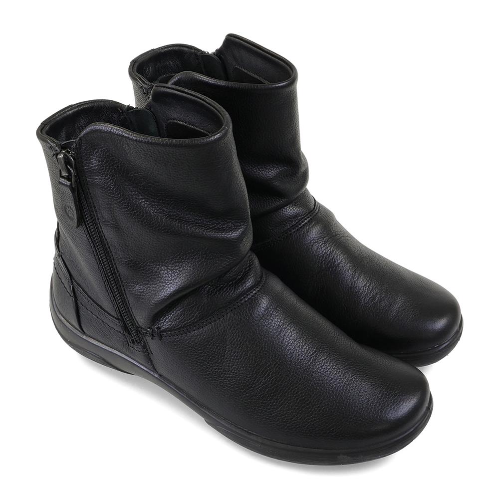 Padders Ladies Dual Fit Comfort 2E/3E BEAU - Black Leather