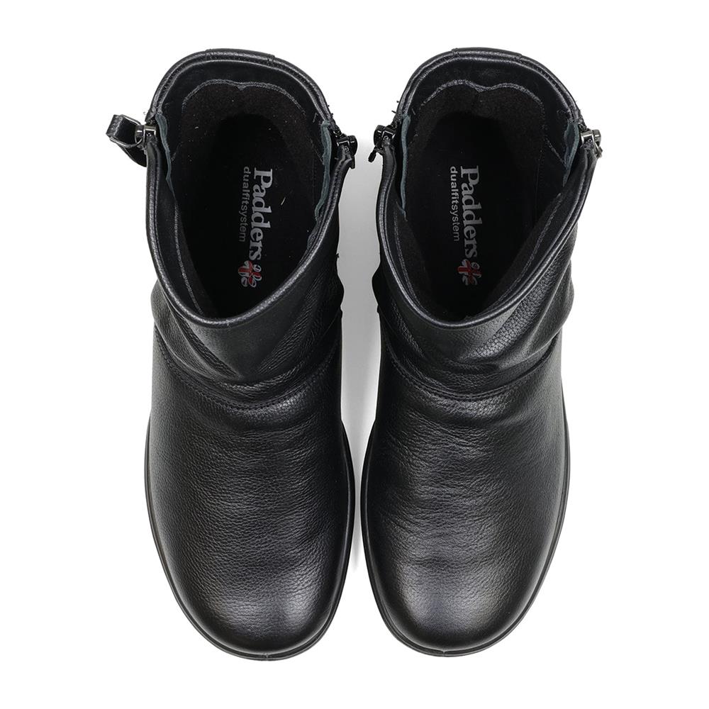 Padders Ladies Dual Fit Comfort 2E/3E BEAU - Black Leather