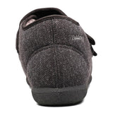 Padders+ Mens Slippers Dual Fit K/L BRIAN - CHARCOAL FLECK