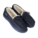 Padders Mens Slippers G Fit Side Stitched Washable CAYENNE - Navy Microsuede