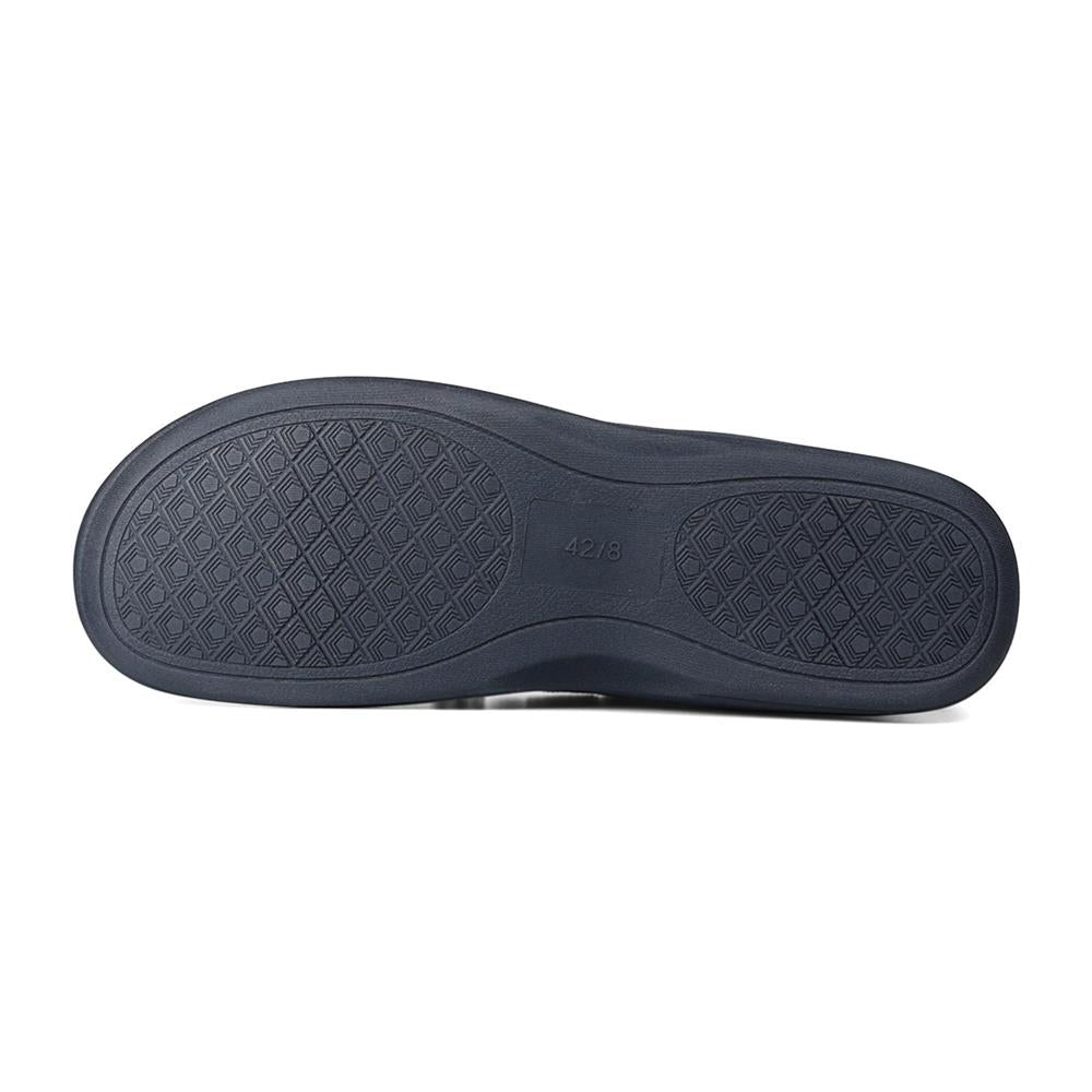 Padders Mens Slippers G Fit Side Stitched Washable CAYENNE - Navy Microsuede