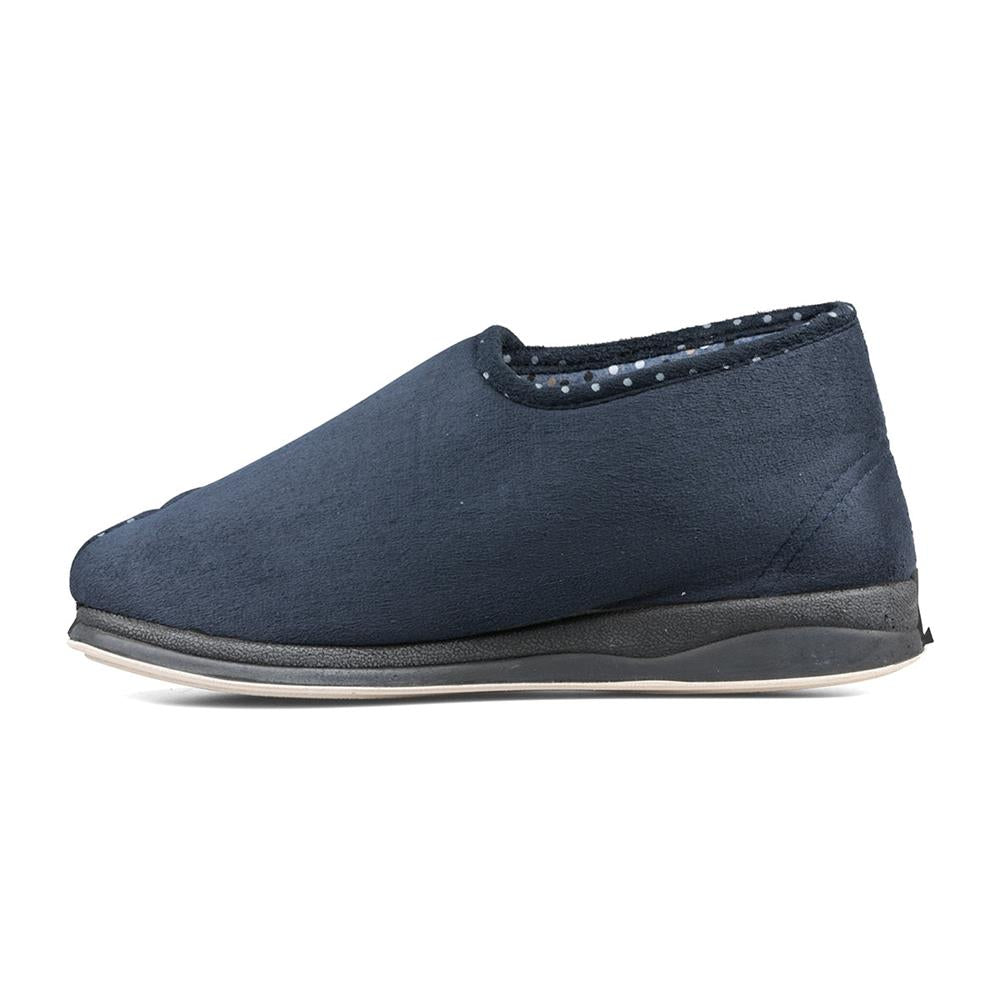 Padders Ladies Slippers 2E Fit Vulcanised CHERISH - Navy
