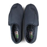 Padders Ladies Slippers 2E Fit Vulcanised CHERISH - Navy