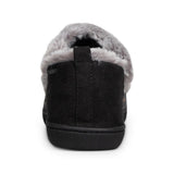 Padders Ladies Slippers 2E Side Stitched Washable DORA - CHARCOAL WOVEN SPOT