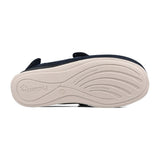 Padders + Ladies Slippers 2E Fit Vulcanised ENFOLD - Navy
