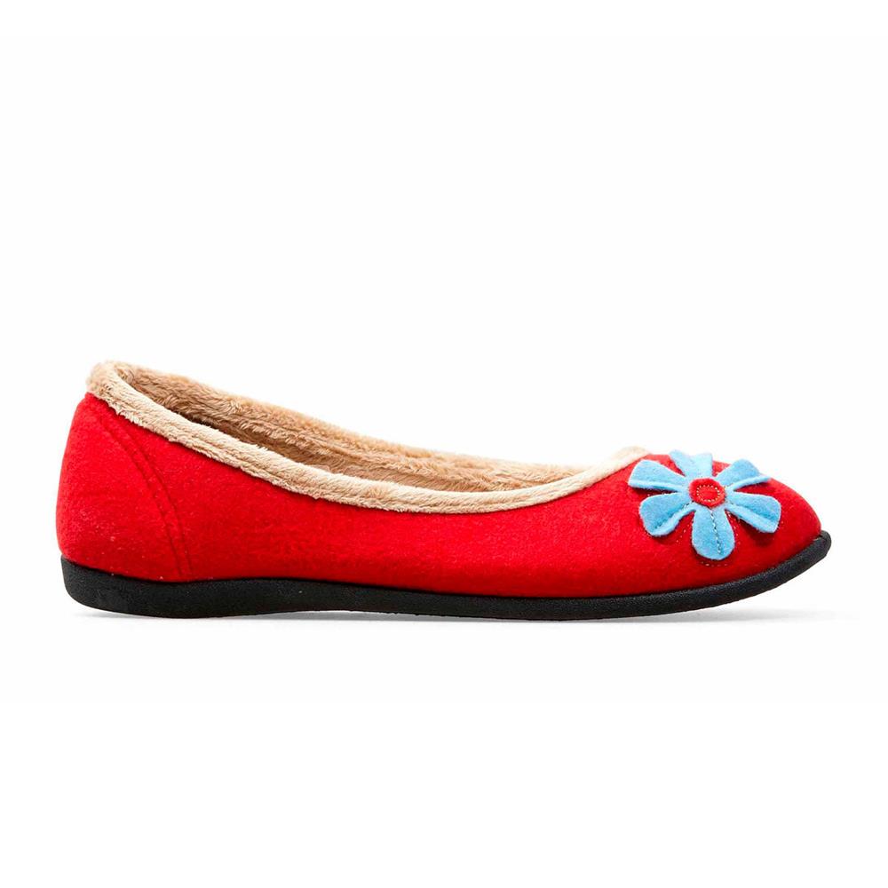 Padders Ladies Slippers HAPPY - Red Combi