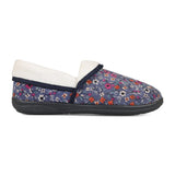 Padders Ladies Slippers 2E Fit DM Construction MELLOW - Denim Floral Cord