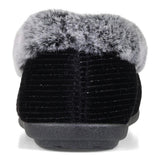 Padders Ladies Dual Fit Slippers 2E/3E SHAE - BLACK SPARKLE CORD