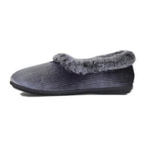 Padders Ladies Dual Fit Slippers 2E/3E SHAE - Grey Sparkle Cord