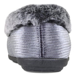 Padders Ladies Dual Fit Slippers 2E/3E SHAE - Grey Sparkle Cord