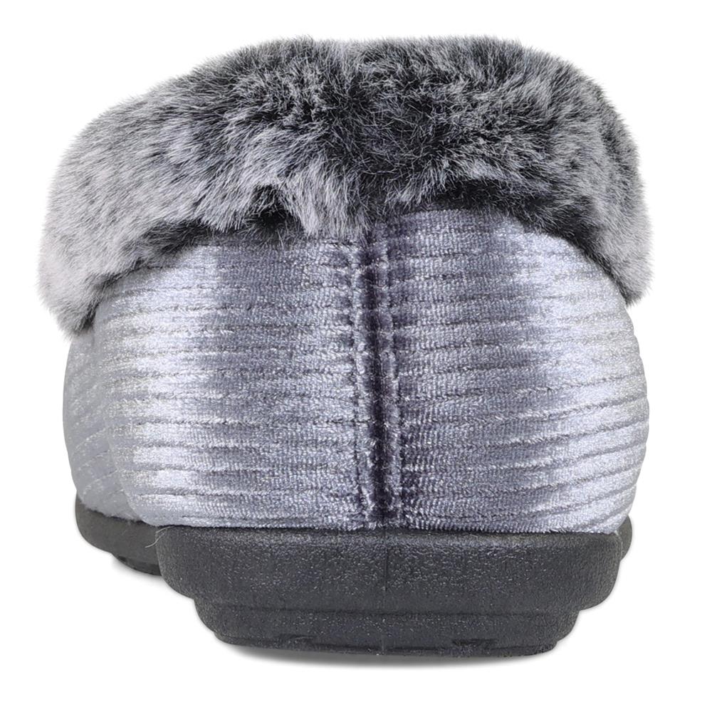 Padders Ladies Dual Fit Slippers 2E/3E SHAE - Grey Sparkle Cord