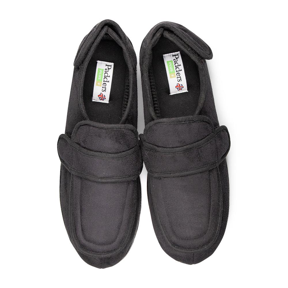 Padders+ Mens Slippers G Fit Vulcanised WRAP - Black