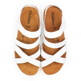 Padders Ladies Comfort Sandals 2E Fit MARINA - White Leather