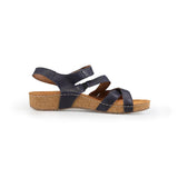 Padders Ladies Comfort Sandals 2E Fit MARINA - Navy Leather