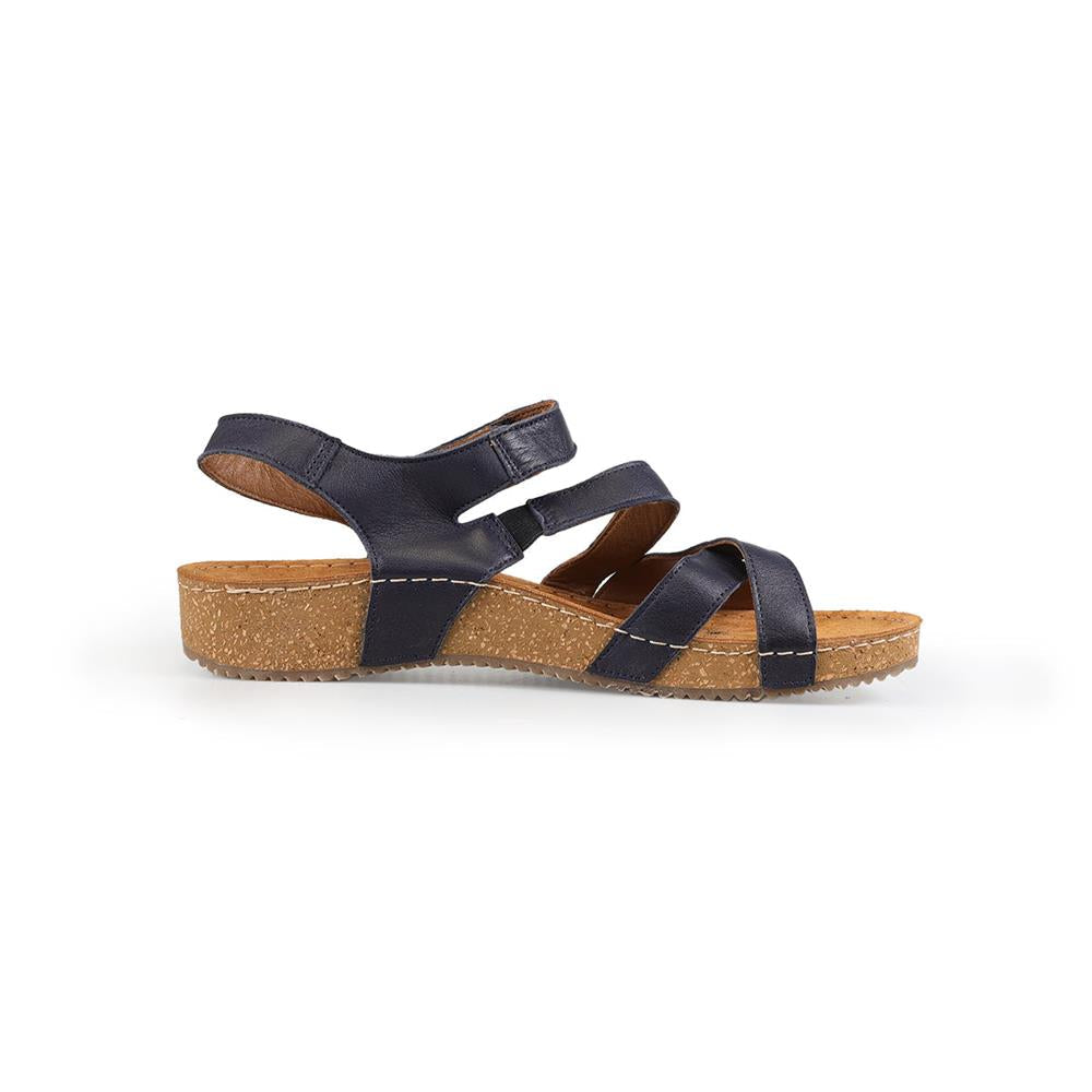 Padders Ladies Comfort Sandals 2E Fit MARINA - Navy Leather