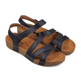 Padders Ladies Comfort Sandals 2E Fit MARINA - Navy Leather