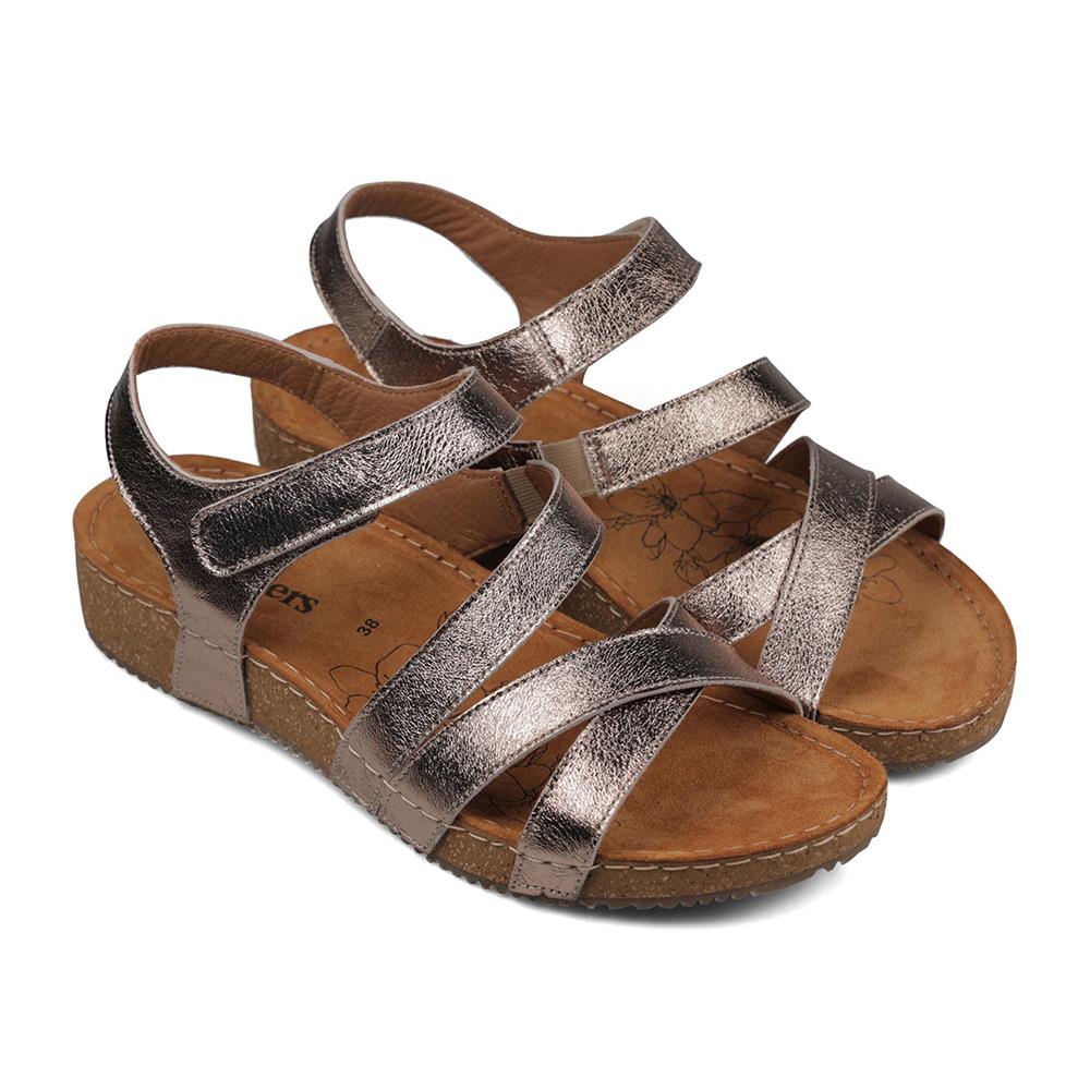 Padders Ladies Comfort Sandals 2E Fit MARINA - Metallic