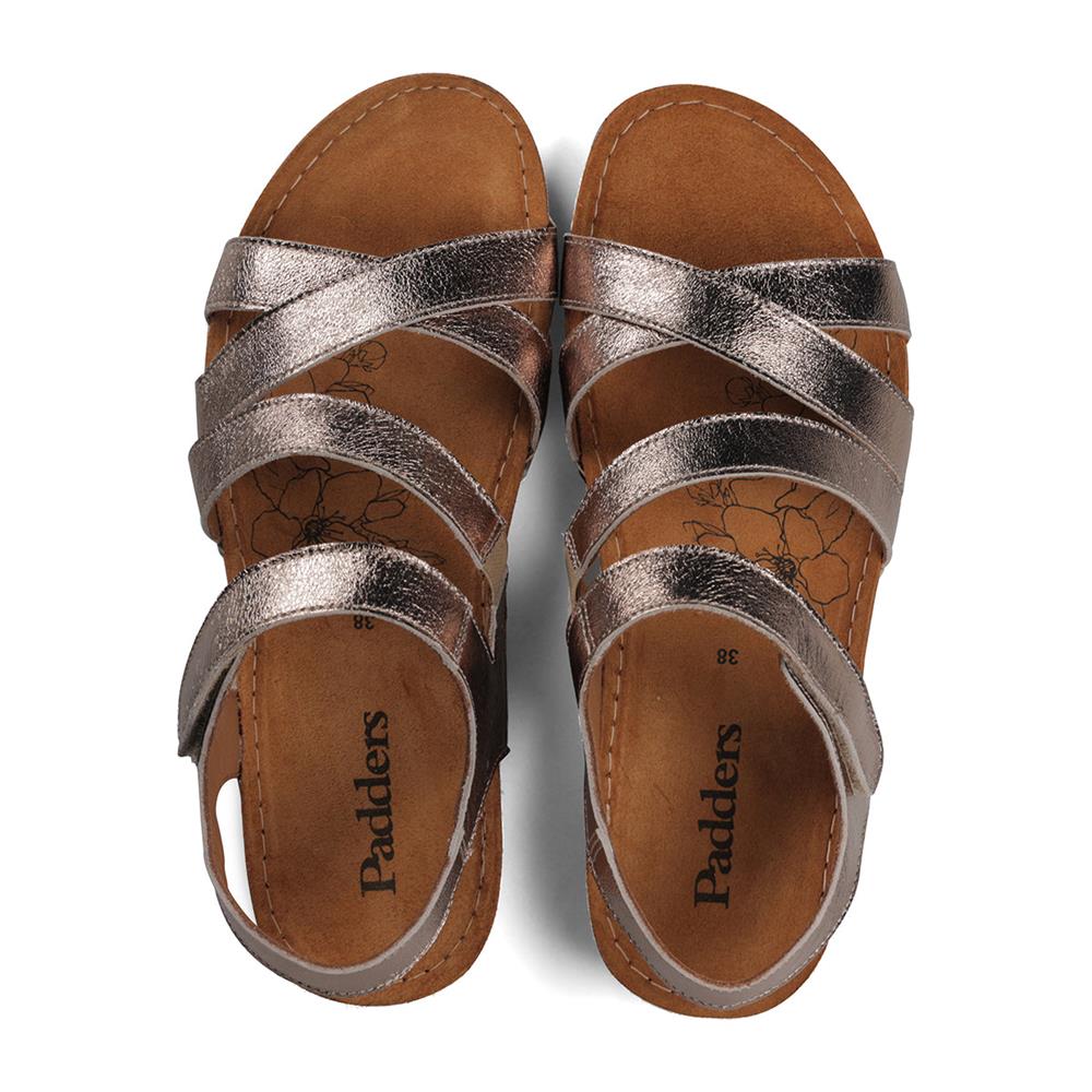 Padders Ladies Comfort Sandals 2E Fit MARINA - Metallic