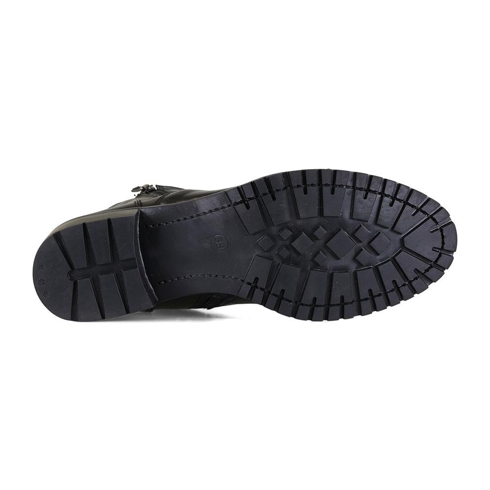 Essential Comfort Boots D Fit SAGE - Black Leather