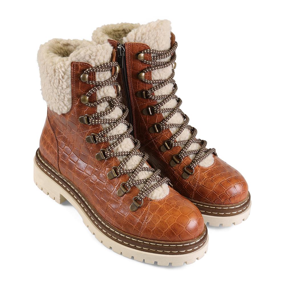 Essential Comfort Boots EE Fit ARLO - Tan Croc