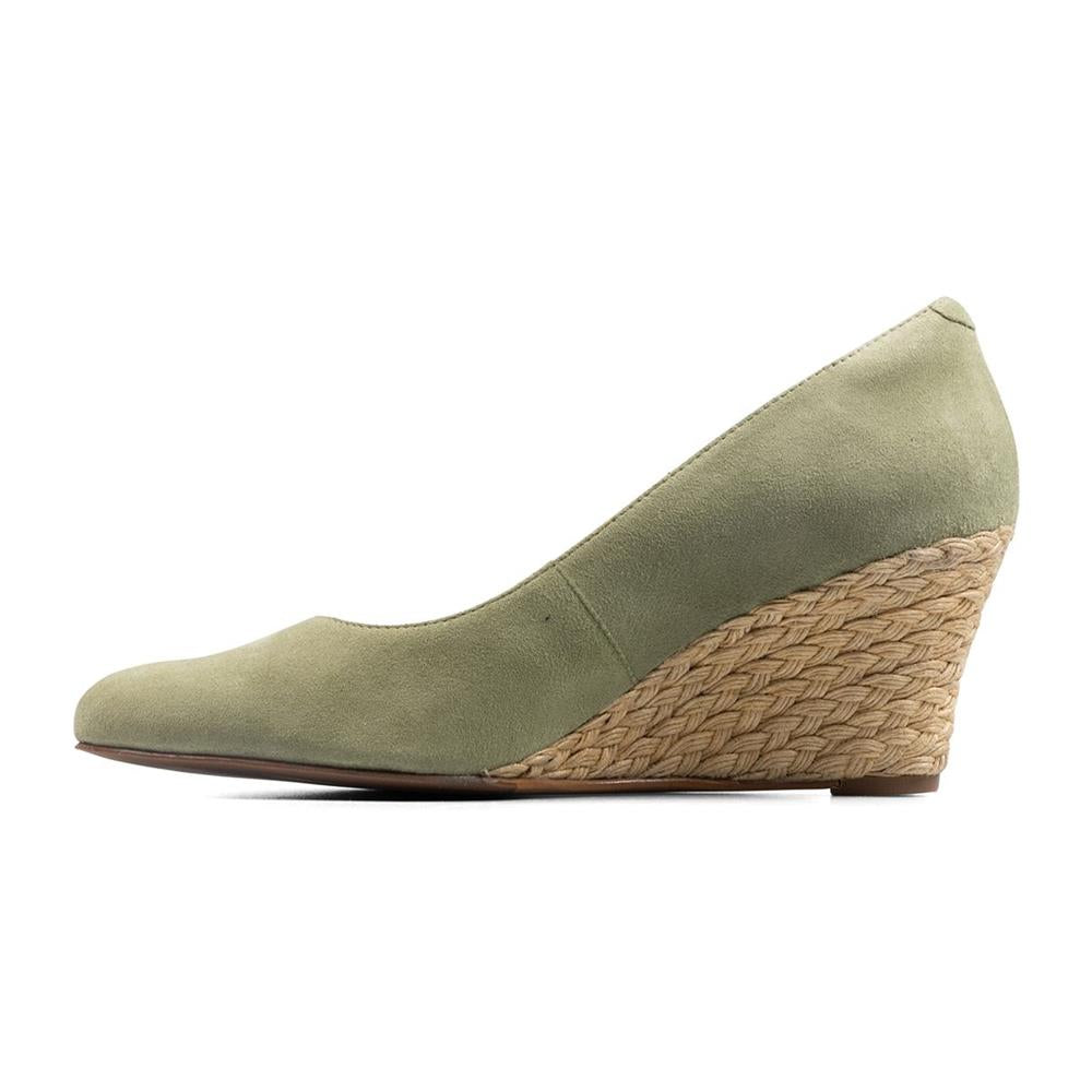 Lux Comfort Wedges ELYSE - Spring Green Suede