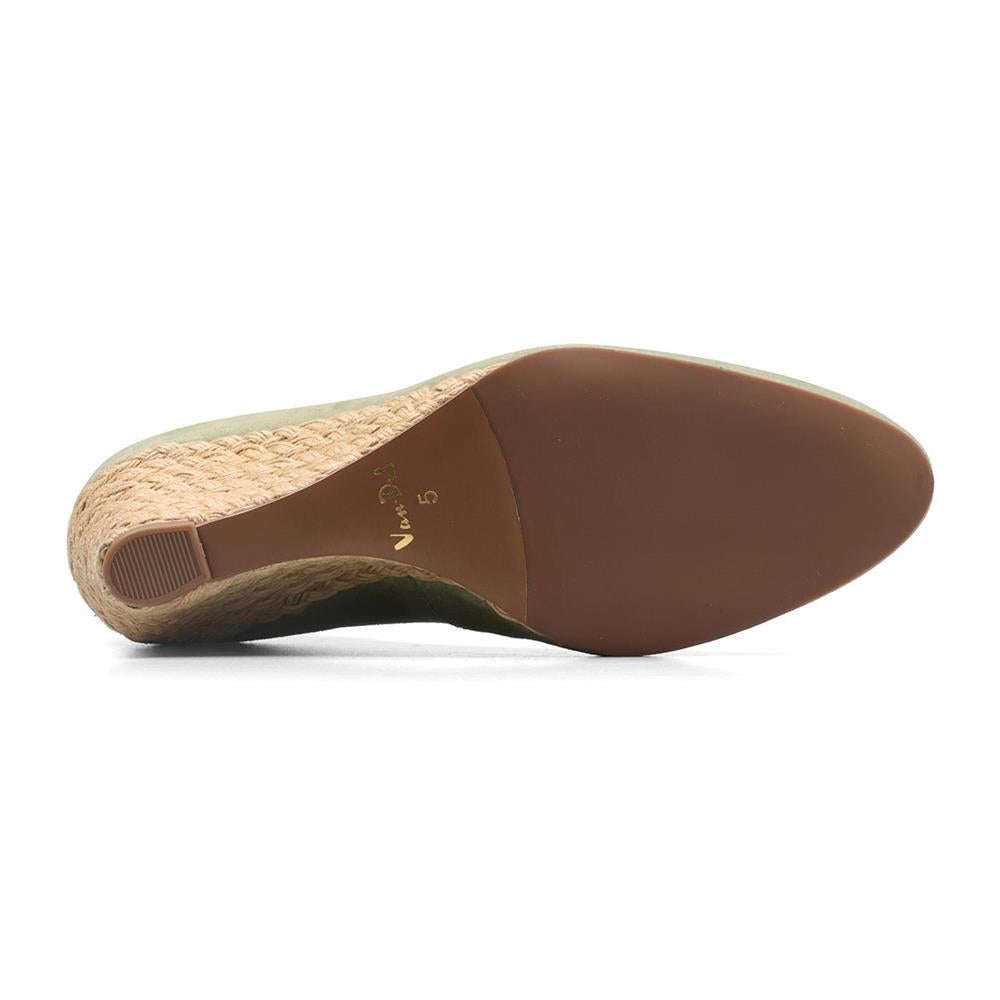 Lux Comfort Wedges ELYSE - Spring Green Suede