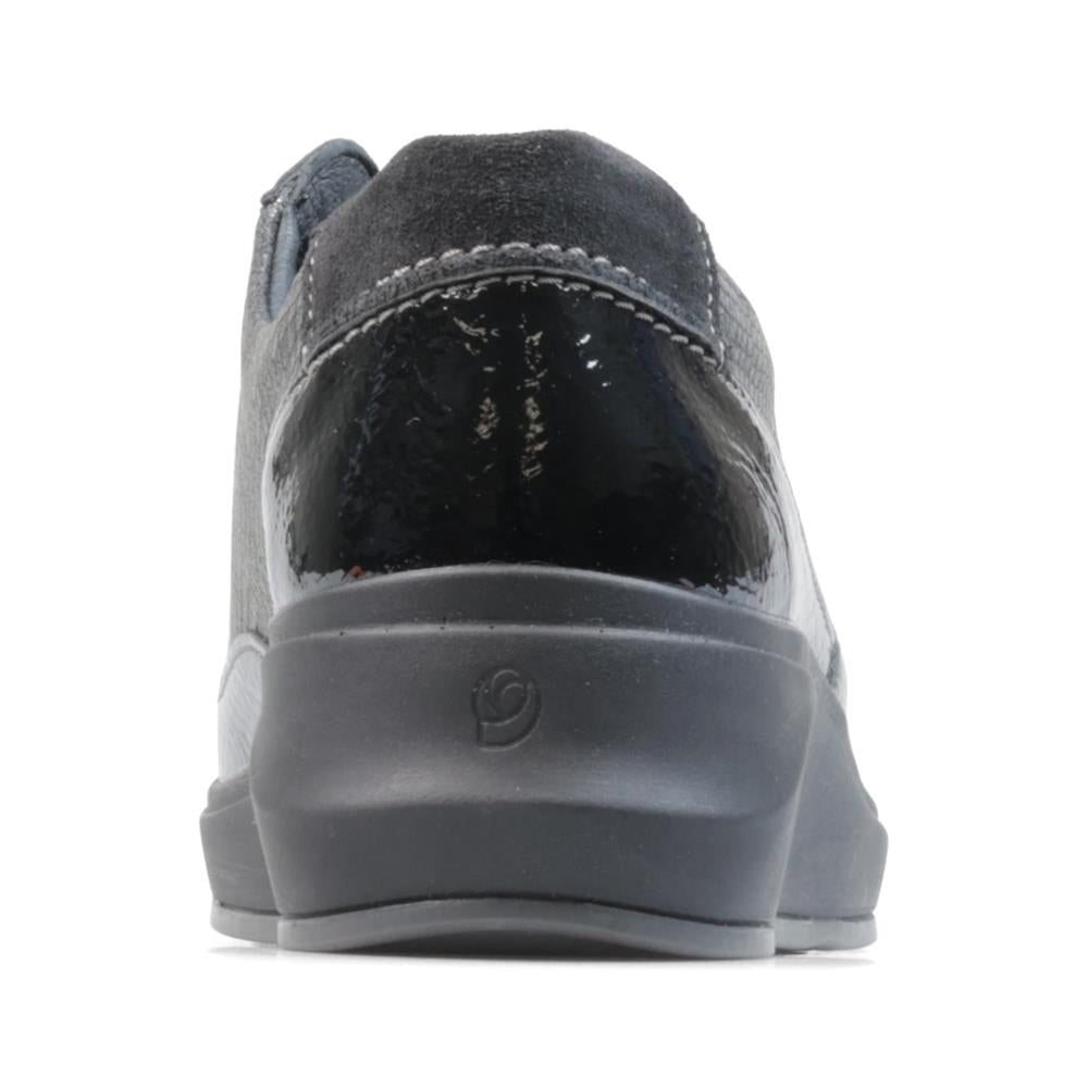 Padders Ladies Comfort 2E Fit ALFORD - Black Metallic Combi