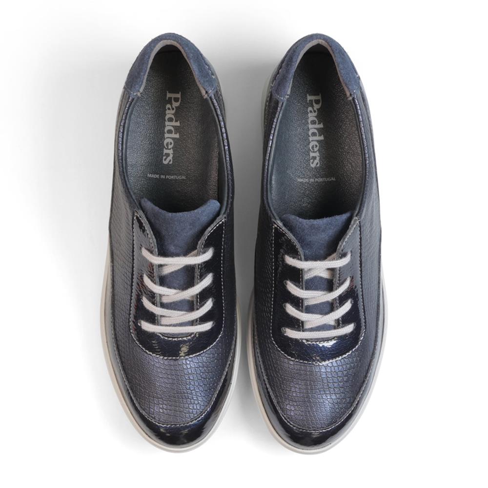 Padders Ladies Comfort 2E Fit ALFORD - Navy Metallic Combi