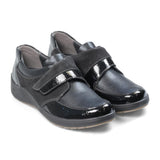 Padders Ladies Comfort 2E Fit MALTBY - Black Suede Combi