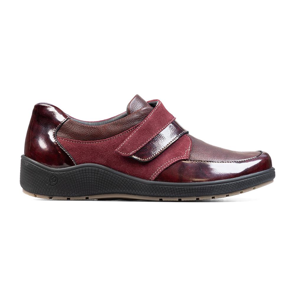 Padders Ladies Comfort 2E Fit MALTBY - Burgundy Suede Combi