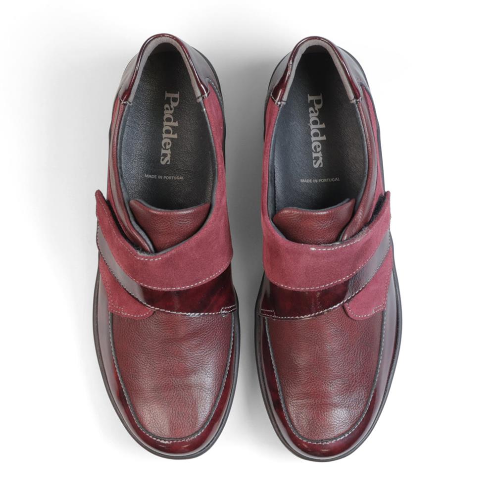 Padders Ladies Comfort 2E Fit MALTBY - Burgundy Suede Combi
