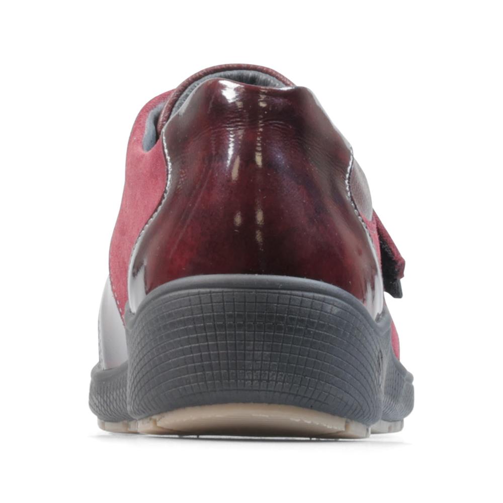 Padders Ladies Comfort 2E Fit MALTBY - Burgundy Suede Combi