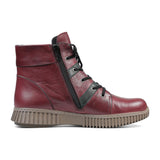 Essential Comfort Boots E Fit FLINT - Burgundy Combi