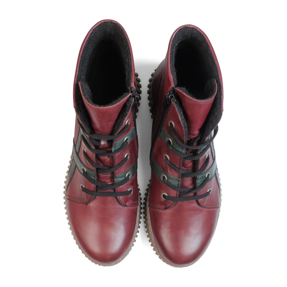 Essential Comfort Boots E Fit FLINT - Burgundy Combi