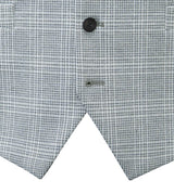 Skopes Aspen Waistcoat For Men in Blue Check Puppytooth, 34R-62R