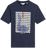 Ben Sherman (0074534IL) Men's Plectrum Art Tee in Dark Navy, 2XL to 5XL