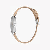 Esprit Women's Beige Leather Watch, White Mother Of Pearls | Es1l094m0055