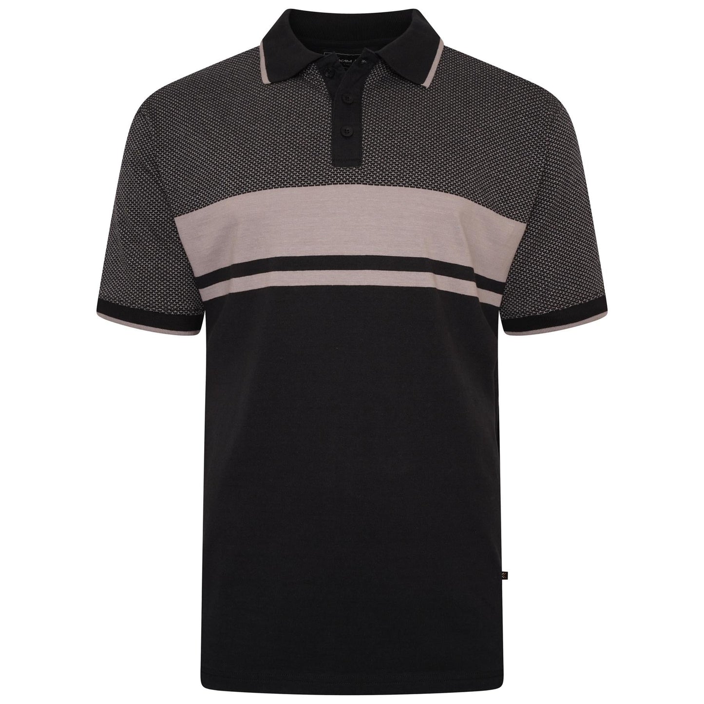 KAM Mens Plus Size Dobby Weave Polo in 2 Colour Options 2XL to 8XL