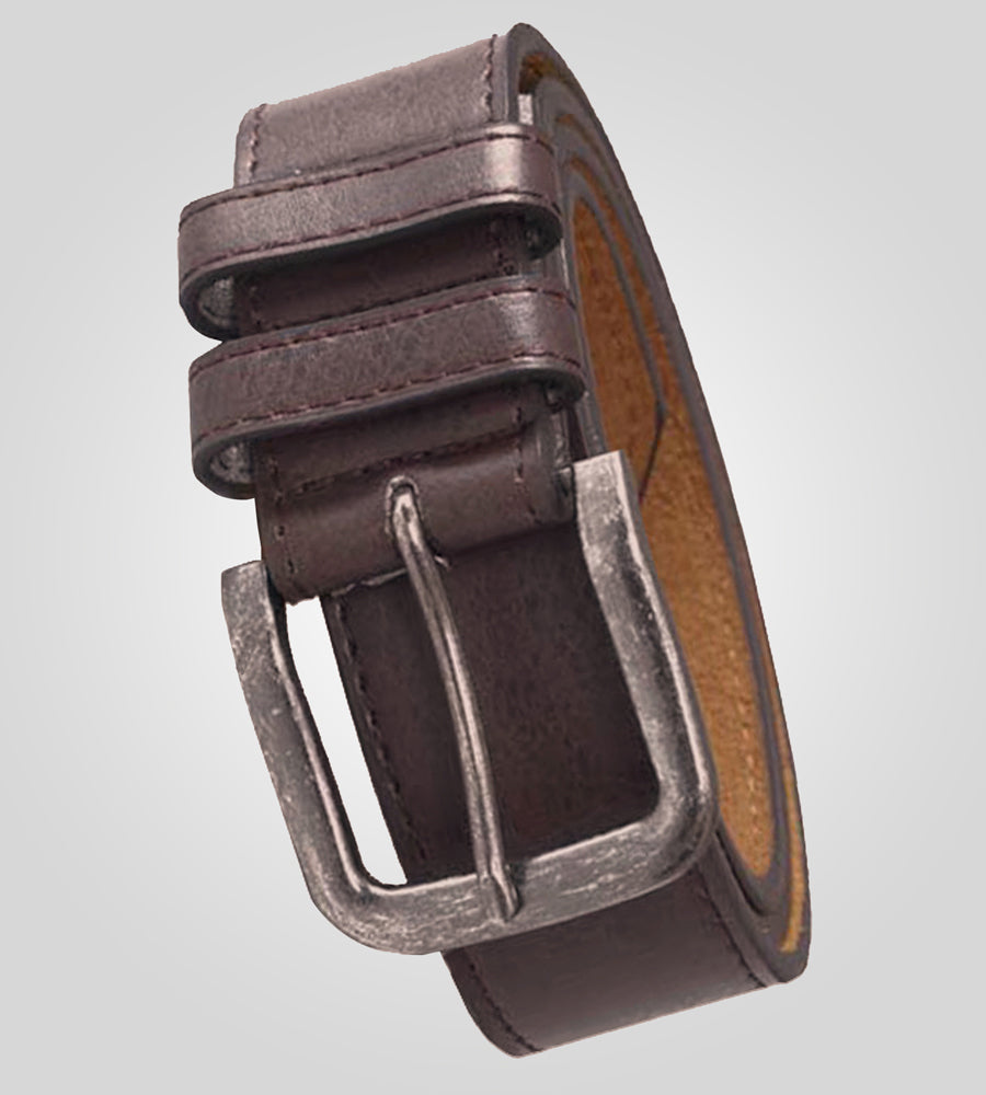 DUKE LONDON ANTIQUE BUCKLE JEANS BELT IN 4.0CM WIDTH (KS204S) IN BROWN IN WAIST SIZE 42 TO 64