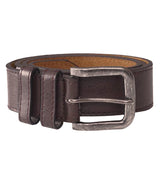 DUKE LONDON ANTIQUE BUCKLE JEANS BELT IN 4.0CM WIDTH (KS204S) IN BROWN IN WAIST SIZE 42 TO 64